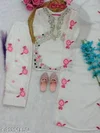 St D No 164 Premium Silk Embroidery Kids Girls Wear Salwar Suit